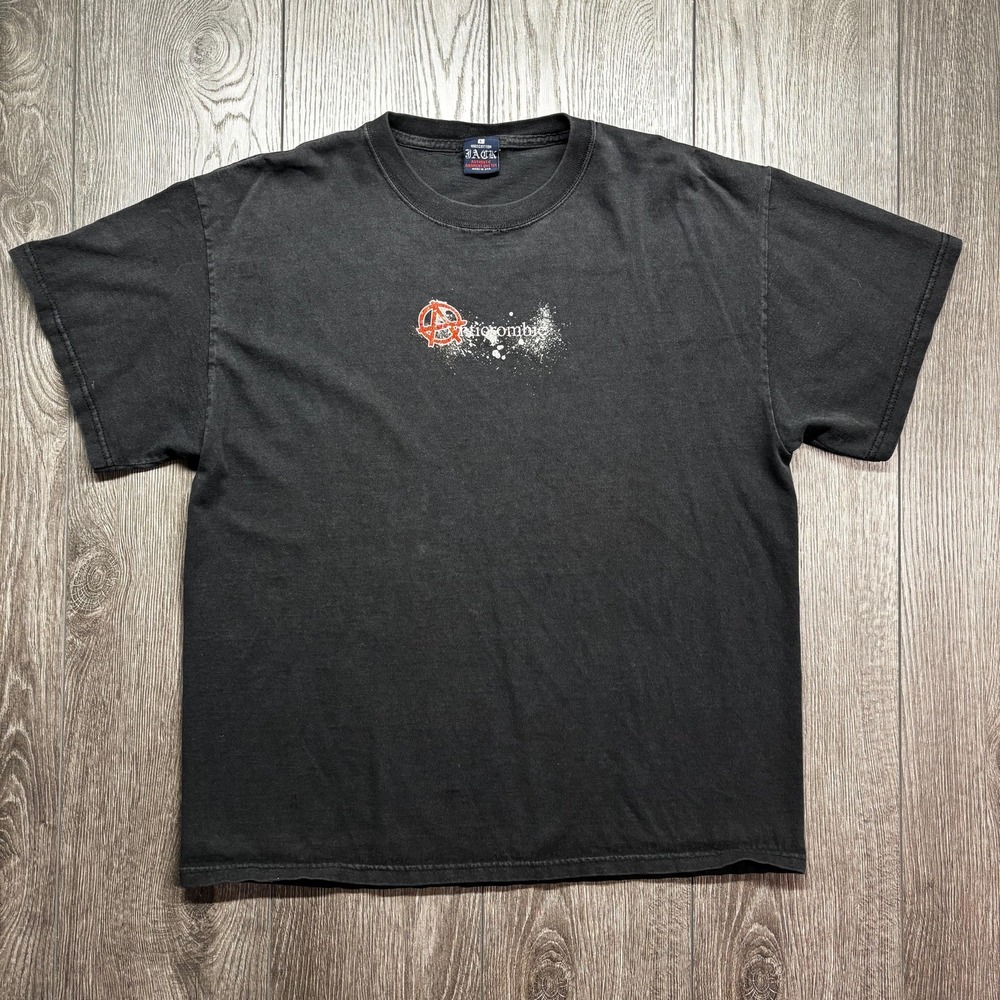 Vintage Anticrombie Rare Parody T Shirt Large Black Shirt Goth Abercrombie